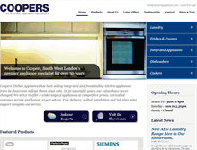 Tablet Screenshot of coopersappliances.com